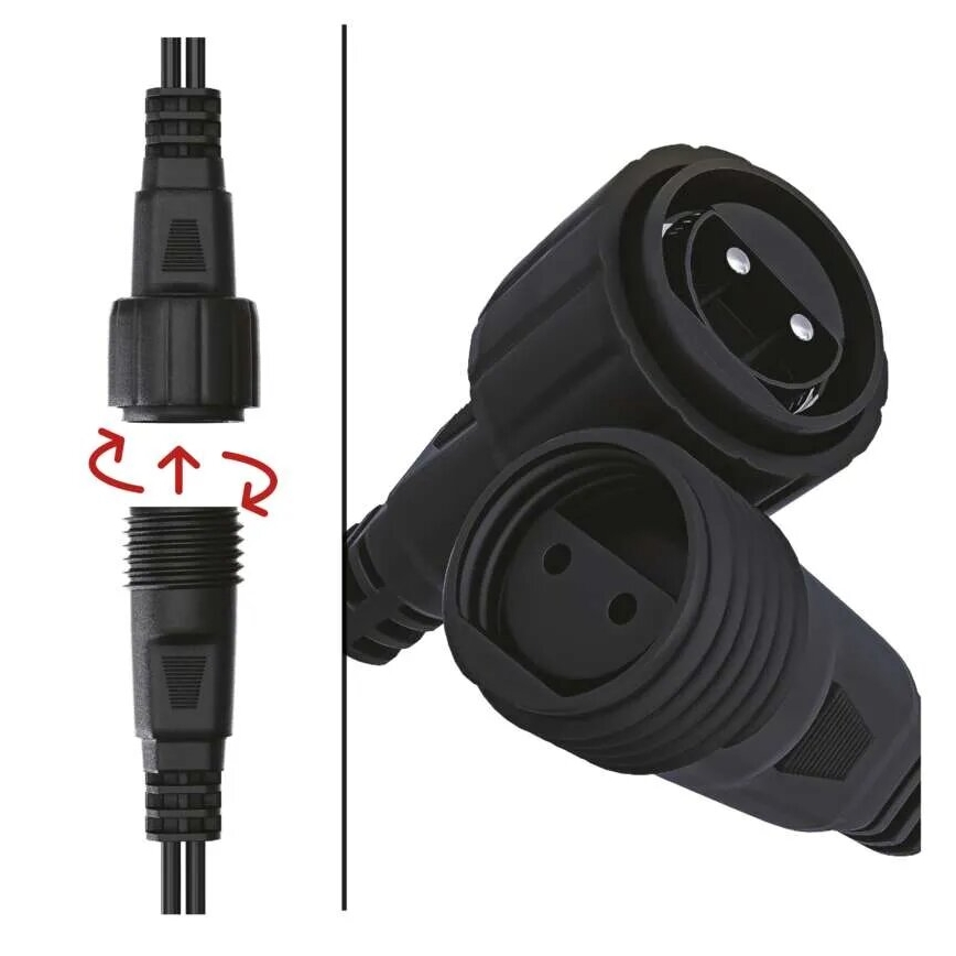 LED Outdoor String Lights 100xLED/10m IP44 Cool White