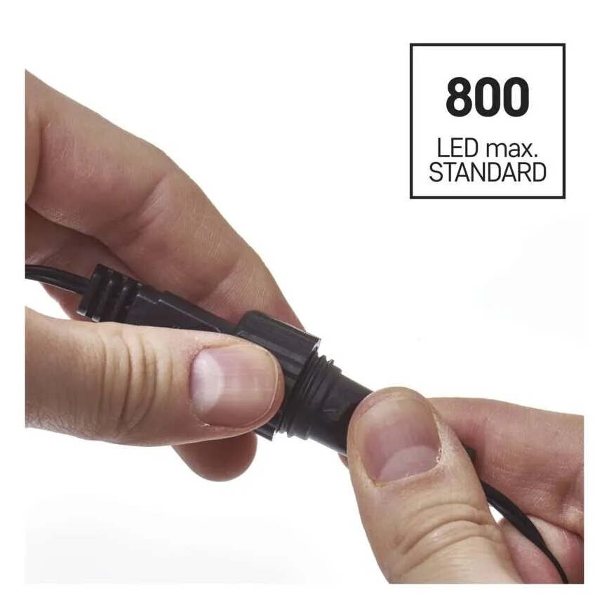 LED Outdoor String Lights 100xLED/10m IP44 Cool White