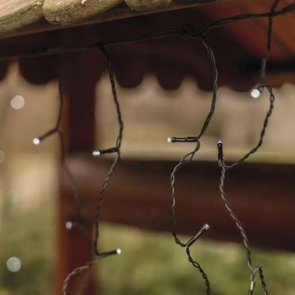 LED Outdoor String Lights 100xLED/2,5x0,9m IP44 Cool White