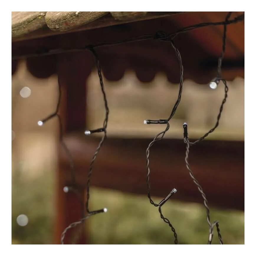 LED Outdoor String Lights 100xLED/2,5x0,9m IP44 Cool White