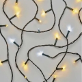 LED outdoor string lights, 120 LEDs, 2 functions, 17 m, IP44, warm/cool white