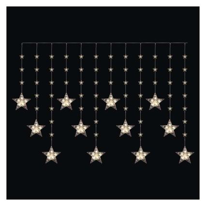 LED Outdoor String Lights, 120 LEDs, 3×AA, 1.7 m, IP44, Warm White