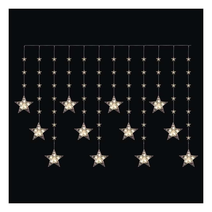 LED Outdoor String Lights, 120 LEDs, 3×AA, 1.7 m, IP44, Warm White