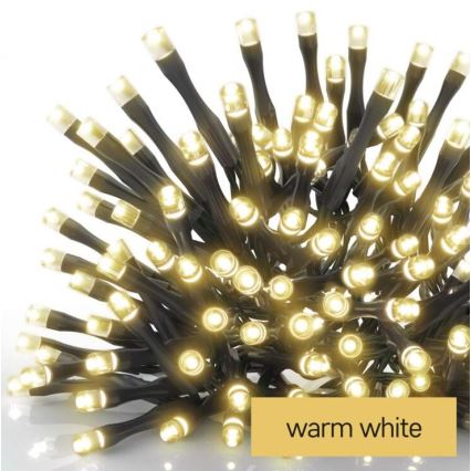 LED outdoor string lights 120xLED/3xAA 8.9m IP44 warm white