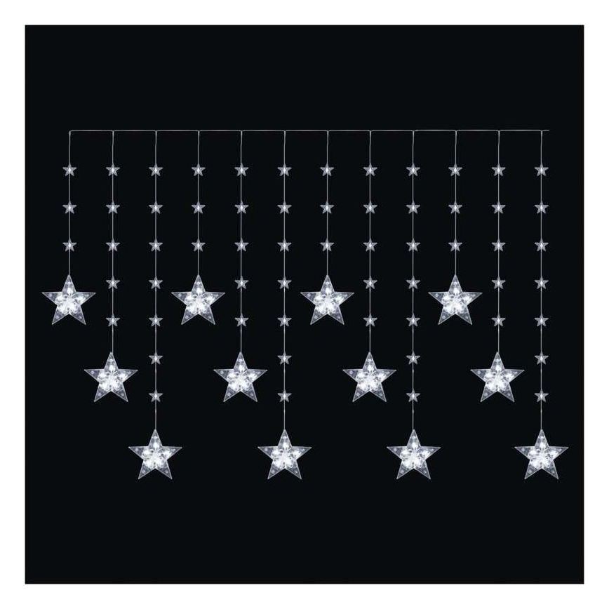 LED Outdoor String Lights 120xLED/8 functions 3xAA 1,7 m IP44 cool white