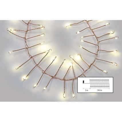 LED Outdoor String Lights 1440 LEDs / 8 modes, 14.4 m, IP44, Warm White
