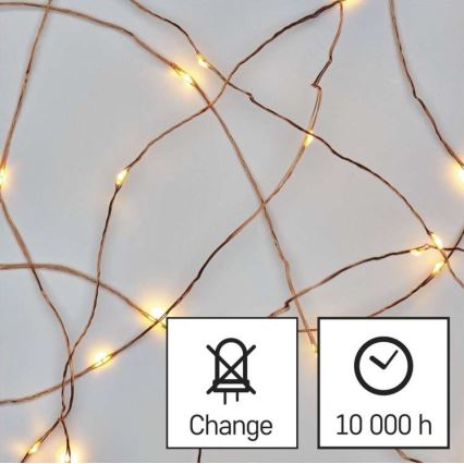 LED Outdoor String Lights, 150 LEDs / 20 m, IP44, Warm White