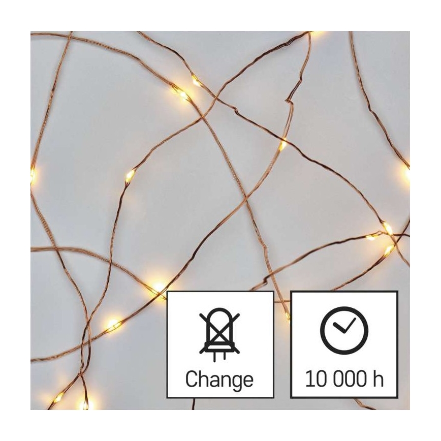 LED Outdoor String Lights, 150 LEDs / 20 m, IP44, Warm White