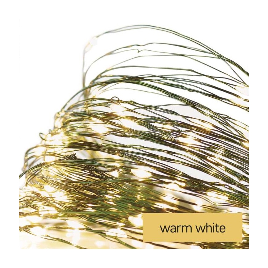 LED Outdoor String Lights, 150 LEDs / 20 m, IP44, Warm White