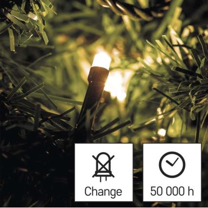 LED Outdoor String Lights, 180 LEDs / 23 m, IP44, Warm White