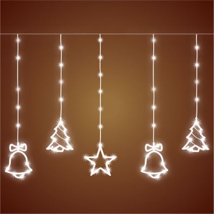 LED outdoor string lights, 186 LEDs, 7 m, IP44, cool white