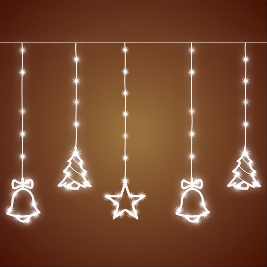 LED outdoor string lights, 186 LEDs, 7 m, IP44, cool white