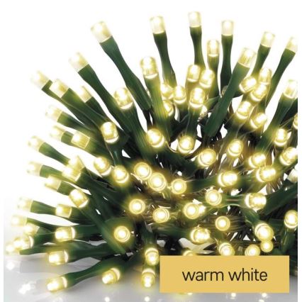 LED outdoor string lights 200 LEDs / 8 modes, 8.6 m, IP44, warm white