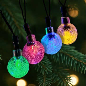 LED  outdoor string lights 20xLED/2xAA 2,2 m IP44 multicolor