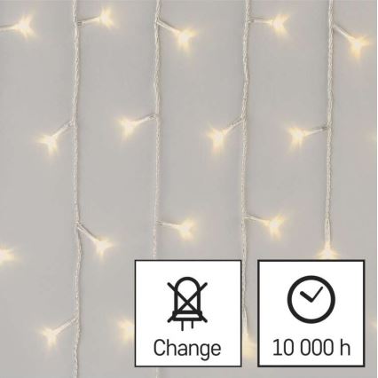 LED outdoor string lights 300 LEDs/8 modes 10m IP44 warm white + remote control