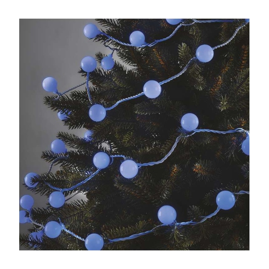 LED Outdoor String Lights, 40 LEDs / 9 m, IP44, Blue