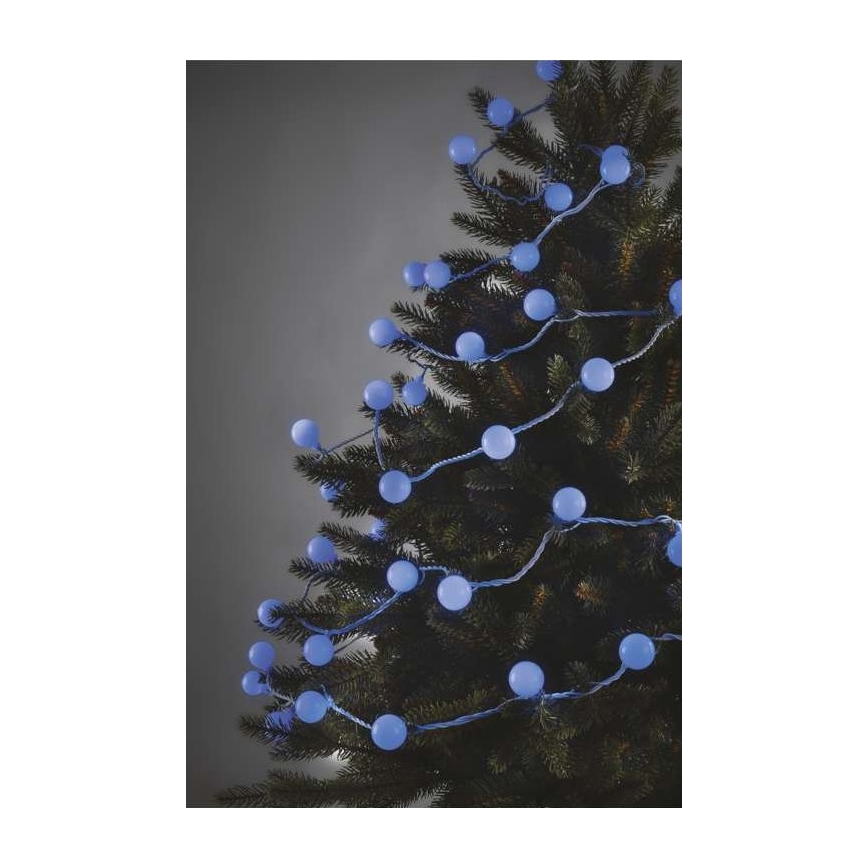 LED Outdoor String Lights, 40 LEDs / 9 m, IP44, Blue