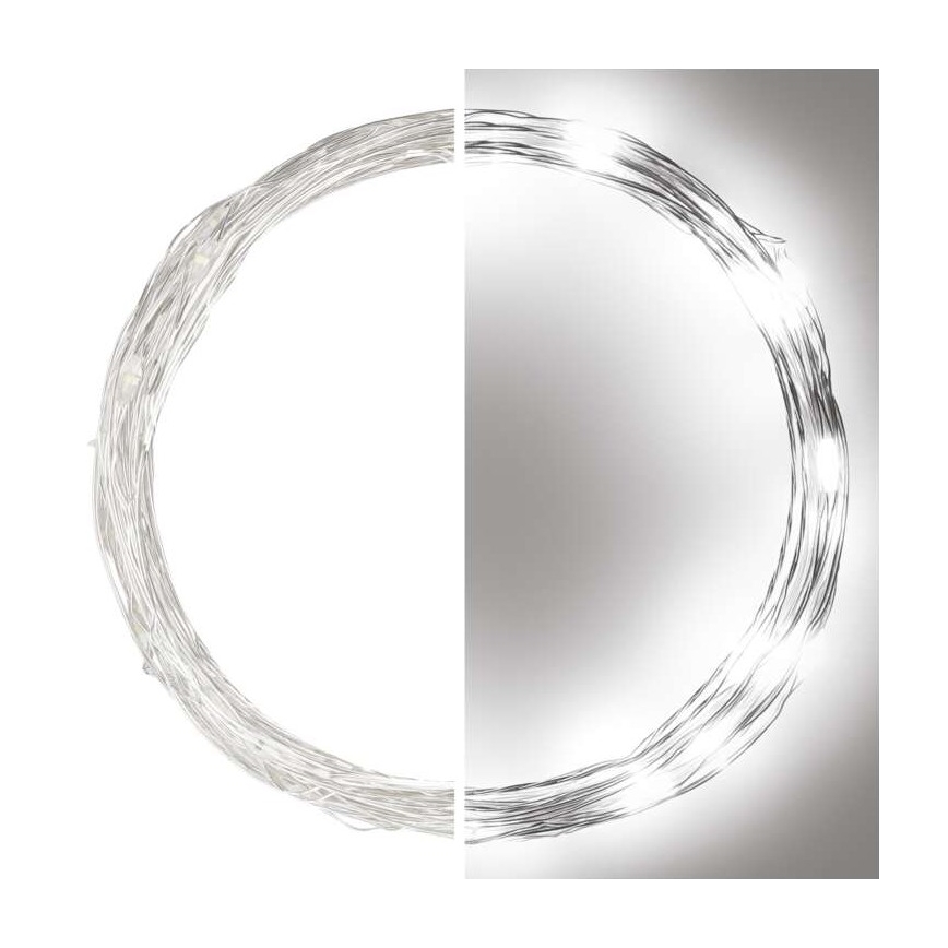 LED outdoor string lights, 40 LEDs, 9 m, IP44, cool white