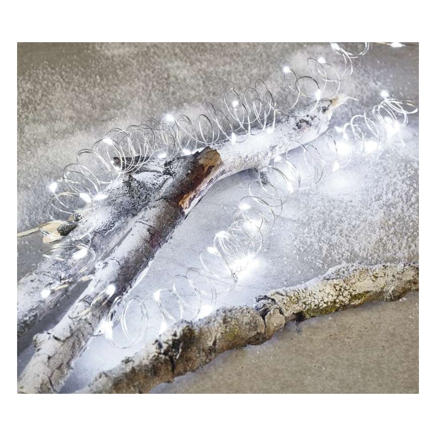 LED outdoor string lights, 40 LEDs, 9 m, IP44, cool white