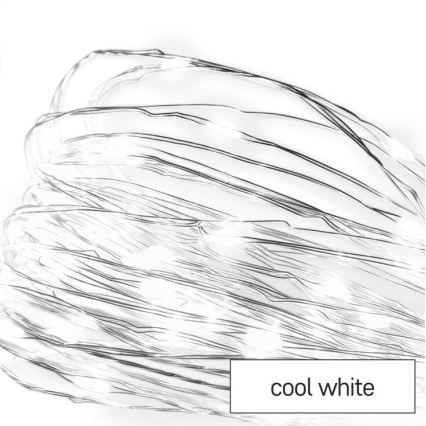 LED outdoor string lights, 40 LEDs, 9 m, IP44, cool white