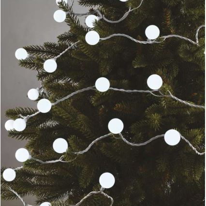 LED outdoor string lights, 40 LEDs, 9 m, IP44, cool white