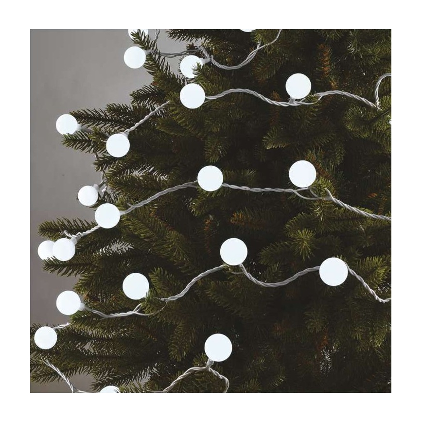 LED outdoor string lights, 40 LEDs, 9 m, IP44, cool white