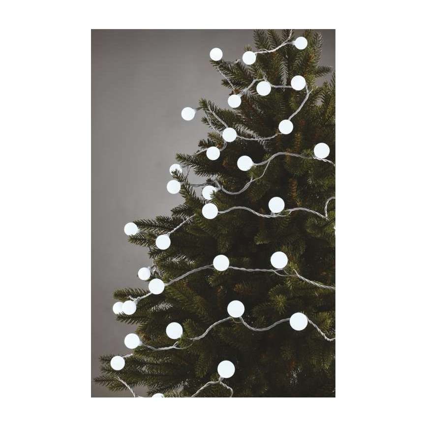 LED outdoor string lights, 40 LEDs, 9 m, IP44, cool white