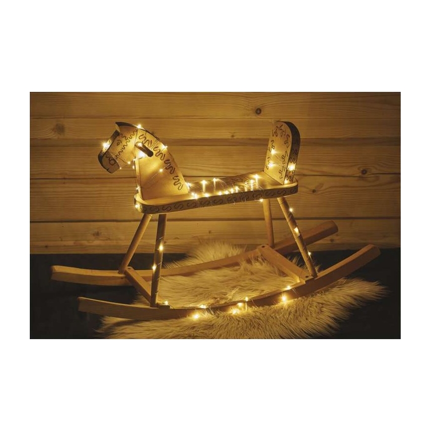 LED outdoor string lights, 40 LEDs, 9 m, IP44, warm white