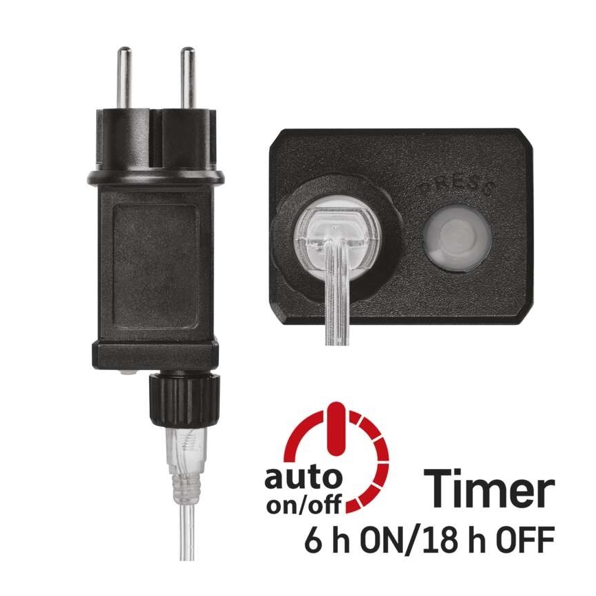 LED outdoor string lights, 40 LEDs, 9 m, IP44, warm white