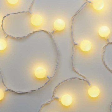 LED outdoor string lights, 40 LEDs, 9 m, IP44, warm white