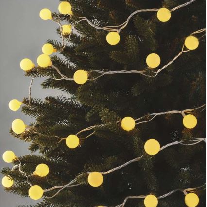 LED outdoor string lights, 40 LEDs, 9 m, IP44, warm white