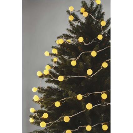 LED outdoor string lights, 40 LEDs, 9 m, IP44, warm white