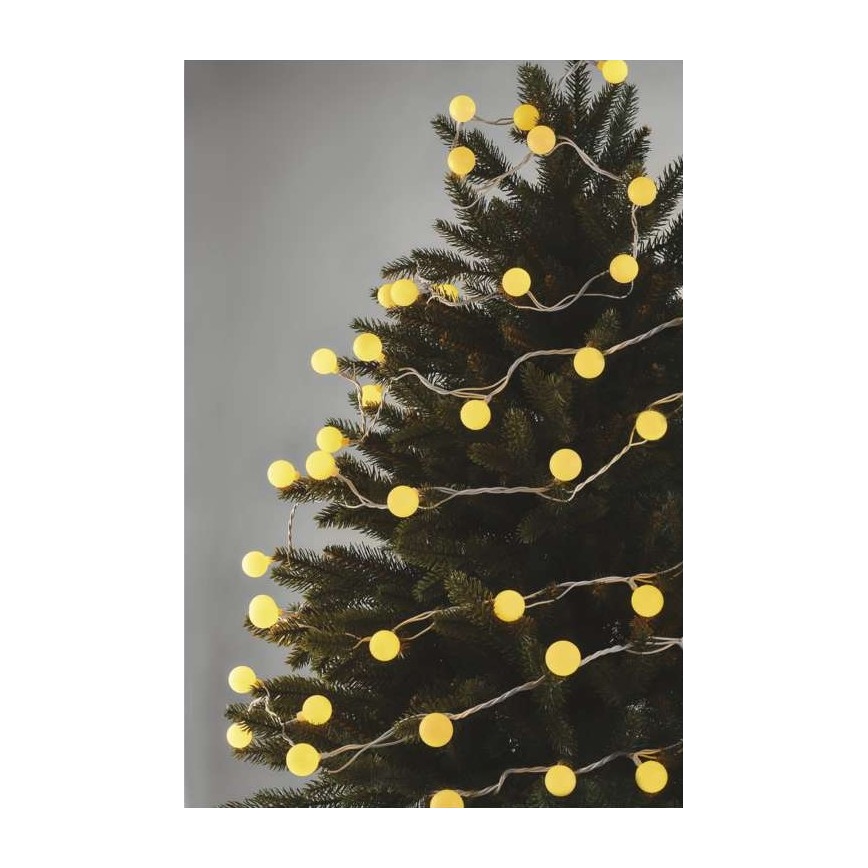 LED outdoor string lights, 40 LEDs, 9 m, IP44, warm white