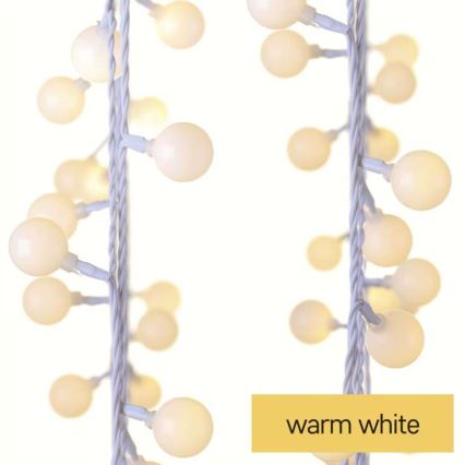 LED outdoor string lights, 40 LEDs, 9 m, IP44, warm white