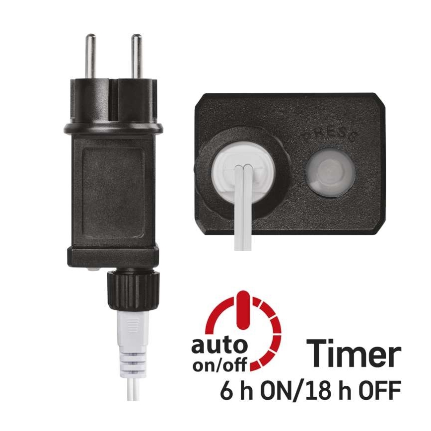 LED outdoor string lights, 40 LEDs, 9 m, IP44, warm white