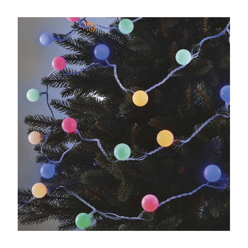 LED outdoor string lights 40xLED/9m IP44 multicolor