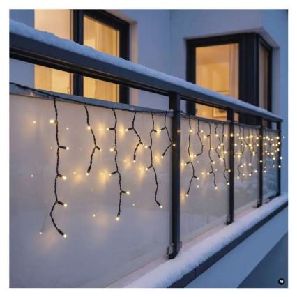 LED Outdoor String Lights 50xLED/3x0.4m IP44 Warm White