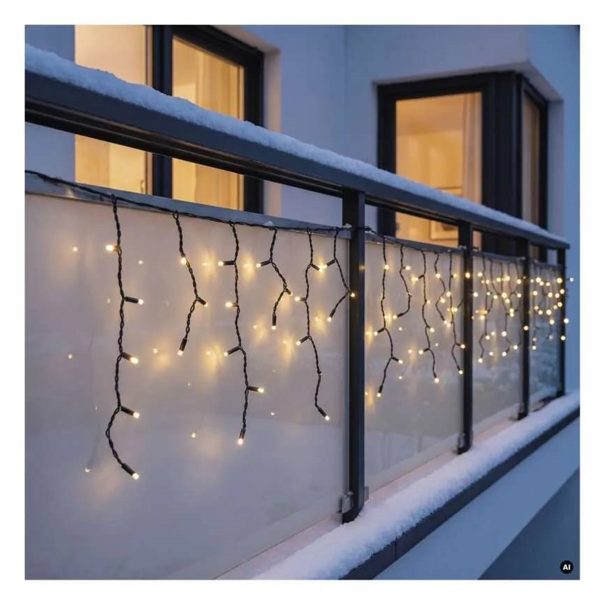 LED Outdoor String Lights 50xLED/3x0.4m IP44 Warm White