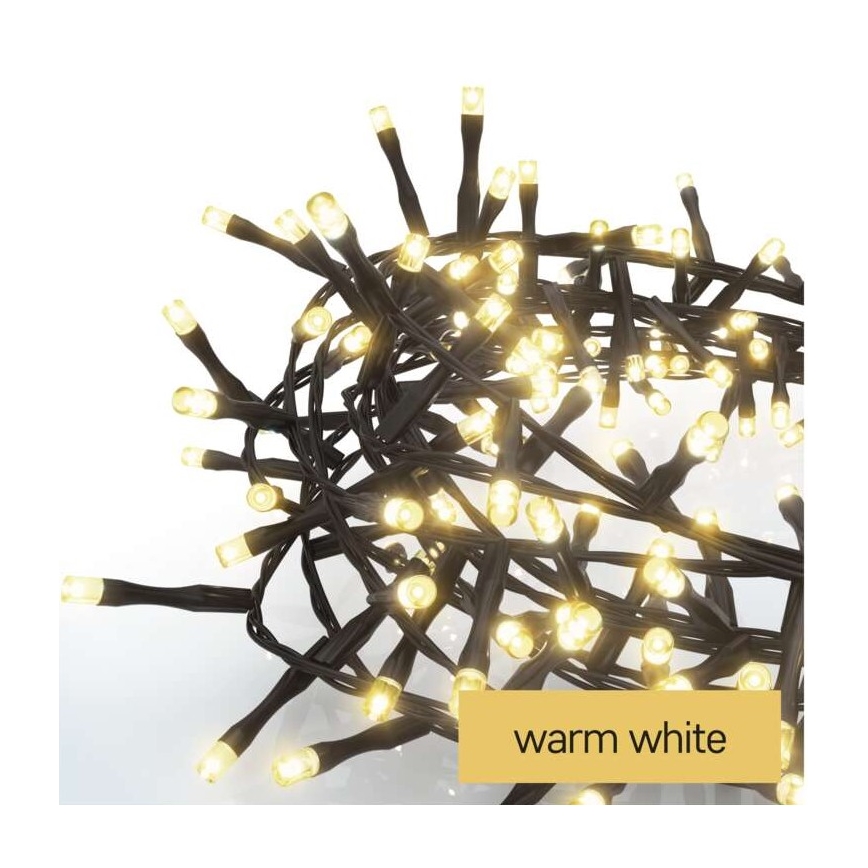 LED outdoor string lights, 600 LEDs / 17 m, IP44, warm white