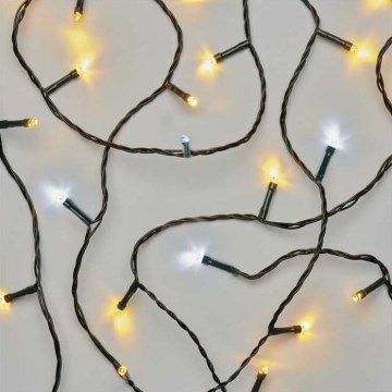 LED Outdoor String Lights, 80 LEDs, 13 m, IP44, Warm/Cool White