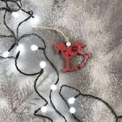 LED Outdoor String Lights, 80 LEDs / 8 Modes, 13 m, Cool White, IP44