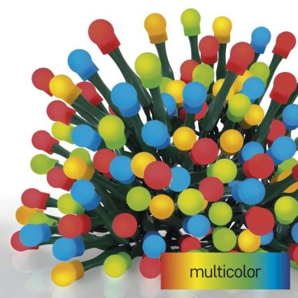 LED Outdoor String Lights, 80 LEDs, 8 Modes, 13 m, Multicolor, IP44