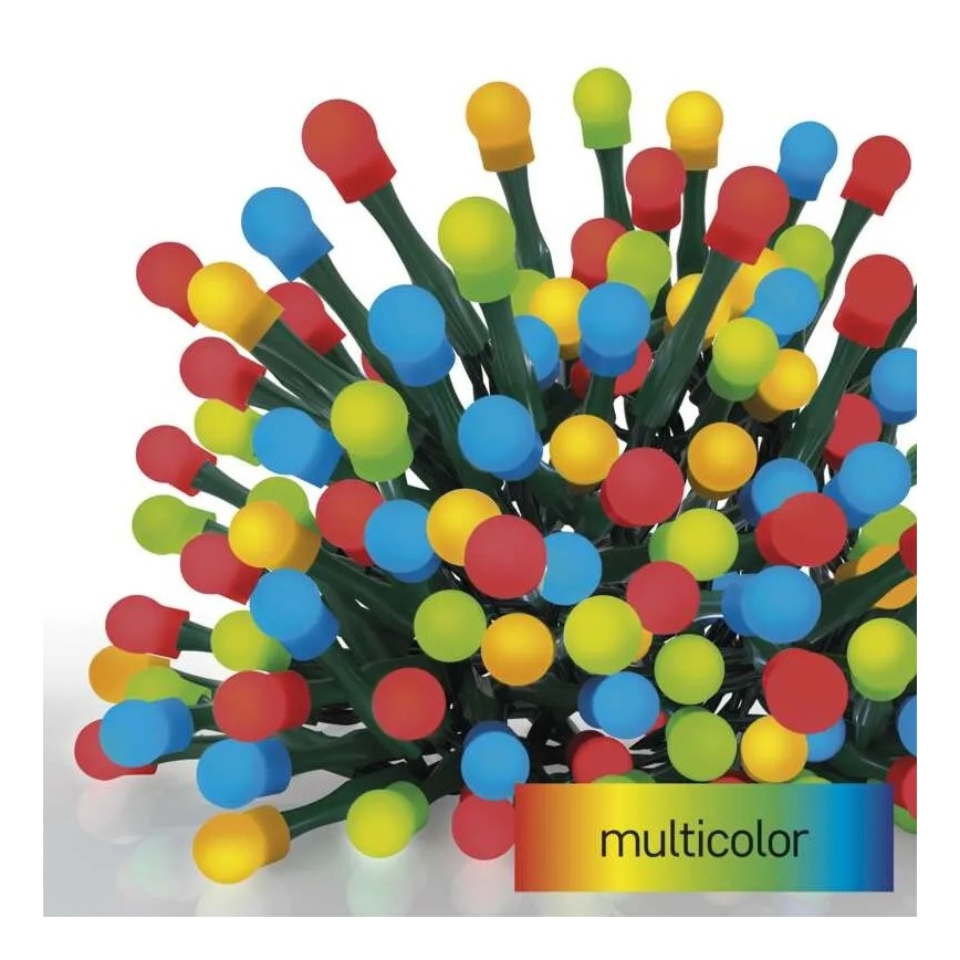 LED Outdoor String Lights, 80 LEDs, 8 Modes, 13 m, Multicolor, IP44