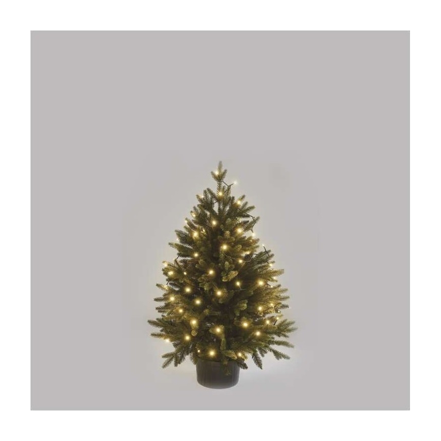 LED outdoor string lights 80xLED/3xAA 6,1m IP44 warm white