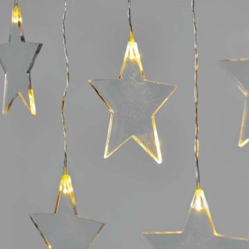 LED  outdoor string lights 8xLED/5.84m IP44 star-shaped
