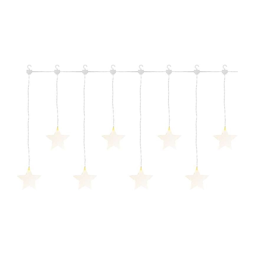 LED  outdoor string lights 8xLED/5.84m IP44 star-shaped