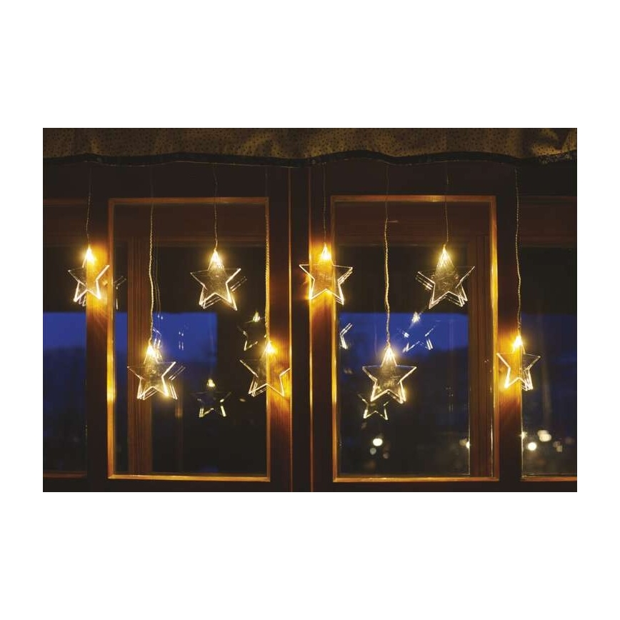 LED  outdoor string lights 8xLED/5.84m IP44 star-shaped