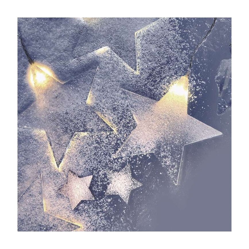 LED  outdoor string lights 8xLED/5.84m IP44 star-shaped