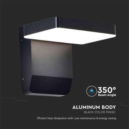 LED Outdoor wall flexible light LED/17W/230V IP65 4000K black