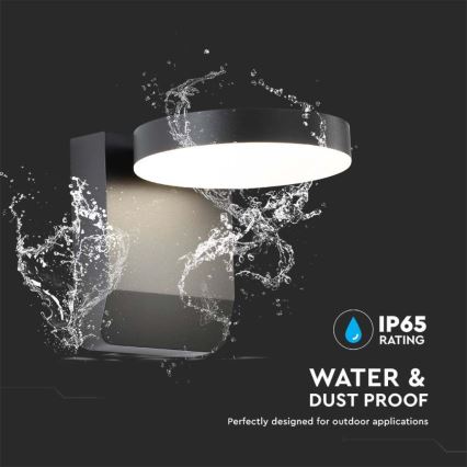 LED Outdoor wall flexible light LED/17W/230V IP65 4000K black